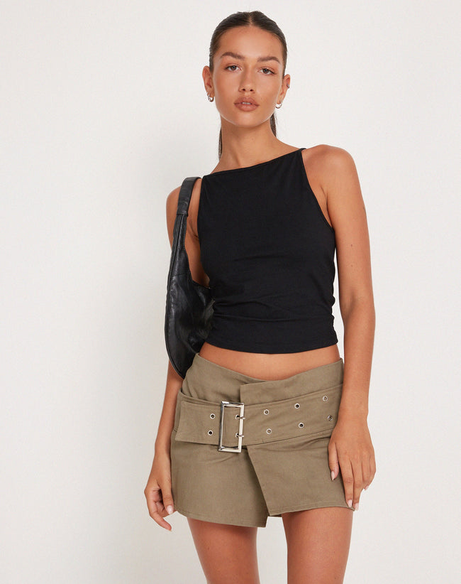 Image of Moa Mini Skirt in Khaki