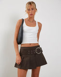 Image of Moana Micro Mini Skirt in Dark Grey