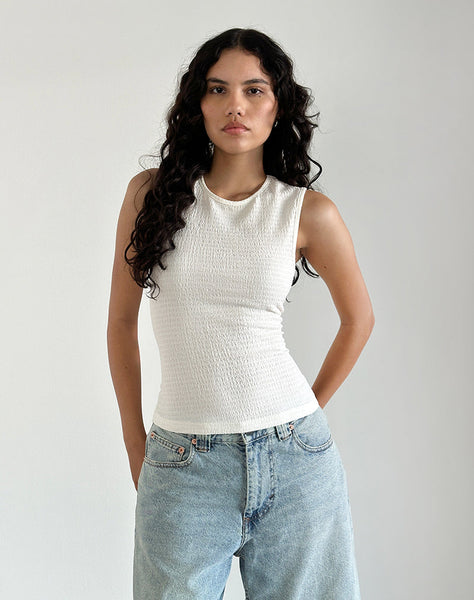 Image of Mohala Top in Crinkle Ivory