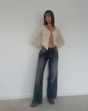 Image of Mohara Long Sleeve Butterfly Top in Neutral Knit