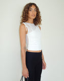 Image of Moni Vest Top in Mesh Ivory