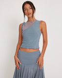 Image of Moni Vest in Blue Grey Mesh