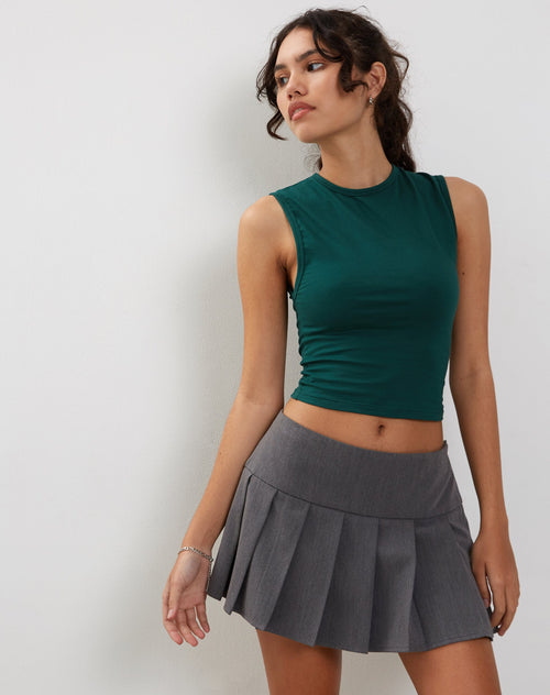 Image of Monlo Vest Top in Bottle Green