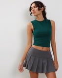 Image of Monlo Vest Top in Bottle Green