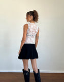 Image of Monlo Unlined Top in Ivory Big Rose Lace