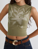 Image of Monlo Top in Jersey Mono Floral Lime
