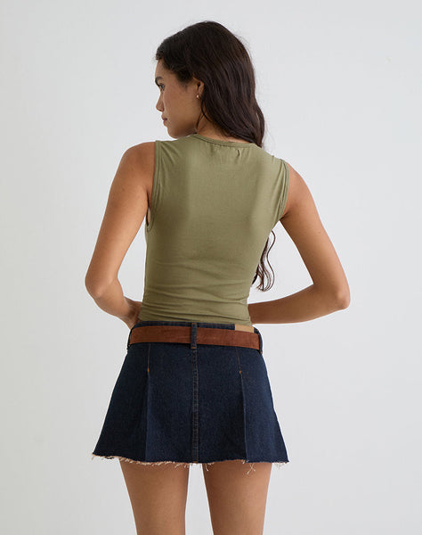 Image of Monlo Top in Jersey Mono Floral Lime