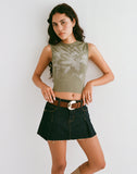 Image of Monlo Top in Jersey Mono Floral Lime