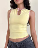 Image of Monsela Top in Buttermilk with Ballet Pink Binding