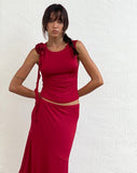 Image of Morena Rosette Top in Red