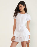 Image of Movan Dropped Waist Mini Dress in White