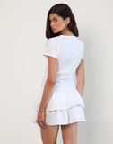 Image of Movan Dropped Waist Mini Dress in White