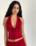 Image of Mutsuki Top in Dark Red