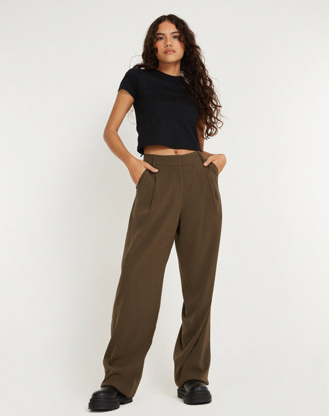 image of Sakaria Wide Leg Trouser in Truffle