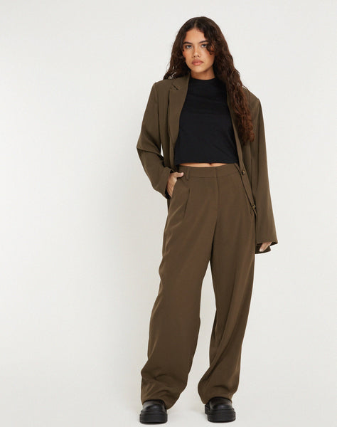 image of Sakaria Wide Leg Trouser in Truffle