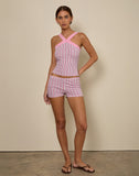 Image of Eunia Micro Shorts in Pinstripe Pink