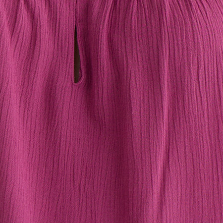 Merisso Scoop Neck Keyhole Top Daco in Rose Burgundy
