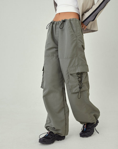 Phil Low Waist Trouser in Black with White Top Stitch