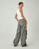 Image of MOTEL X JACQUIE Fabio Wide Leg Cargo Trousers in Grey