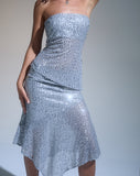 Image of Brilia Bandeau Top in Sequin Knit Silver