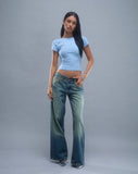 Image of Xiwang Crop Top in Nantucket Blue