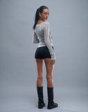 Image of Suzette Long Sleeve Top in Silver Chain