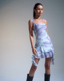 Image of Sabit Mesh Mini Dress in Printed Pearly Shell