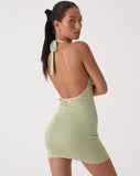 image of MOTEL X OLIVIA NEILL Momota Mini Dress in Washed Sage Green