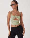 image of MOTEL X OLIVIA NEILL Neetu Top in Washed Sage Green