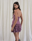 Image of Laine Halter Mini Dress in Slinky Mulberry