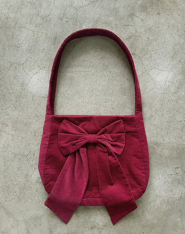 Image of Nagi Bag in Babycord Maroon