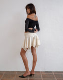 Image of Cordelia Mini Skirt in Crinkle Ivory