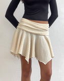 Image of Cordelia Mini Skirt in Crinkle Ivory