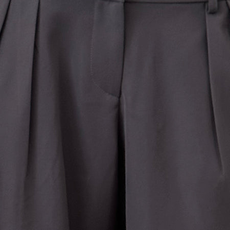 Nailaka Low Rise Wide Leg Tailored Trouser in Dark Charcoal