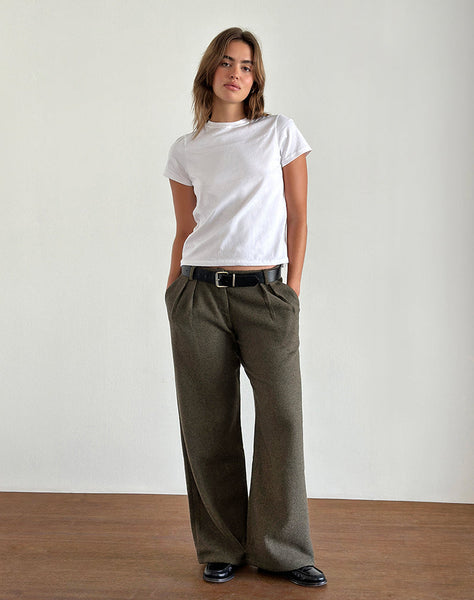 Image of Nailaka Tailored Trouser in Dark Taupe