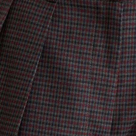 Nala Trouser in Heavy Woven Check Blue and Red