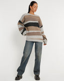 image of Namari Jumper in Abstract Grey and Tan