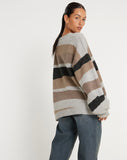 image of Namari Jumper in Abstract Grey and Tan