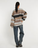 image of Namari Jumper in Abstract Grey and Tan