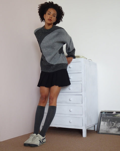 Image of Namari Jumper in Black and Charcoal Mix Knit