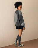 Image of Namari Jumper in Black and Charcoal Mix Knit