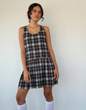 Image of Namaya Midi Dress in Black White Check