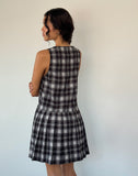 Image of Namaya Midi Dress in Black White Check