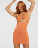 image of Namira Mini Dress in Firecracker Orange