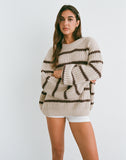 Image of Namirta Jumper in Mono Stripe Oat