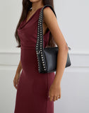 Image of Studded Shoulder Bag in Black