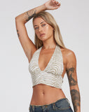 Image of Nanda Crop Top in Tonal Zebra