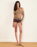 Image of Nanila Top in Cluster Floral Brown
