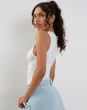 image of Naoko Ruched Top in White