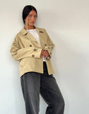 Image of Narto Boxy Trench Jacket in Tan